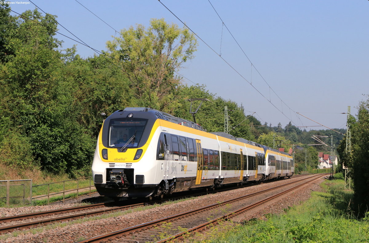 8442 315 und 8442 3** als RB 19314 (Tübingen Hbf-Osterburken) in Wannweil 12.8.20