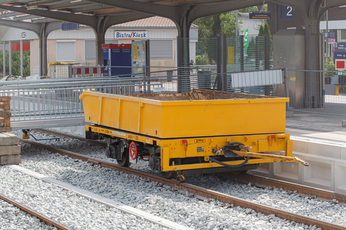 8.7.2021 - Sande Bahnhof - Gleiskraftwagenanhänger