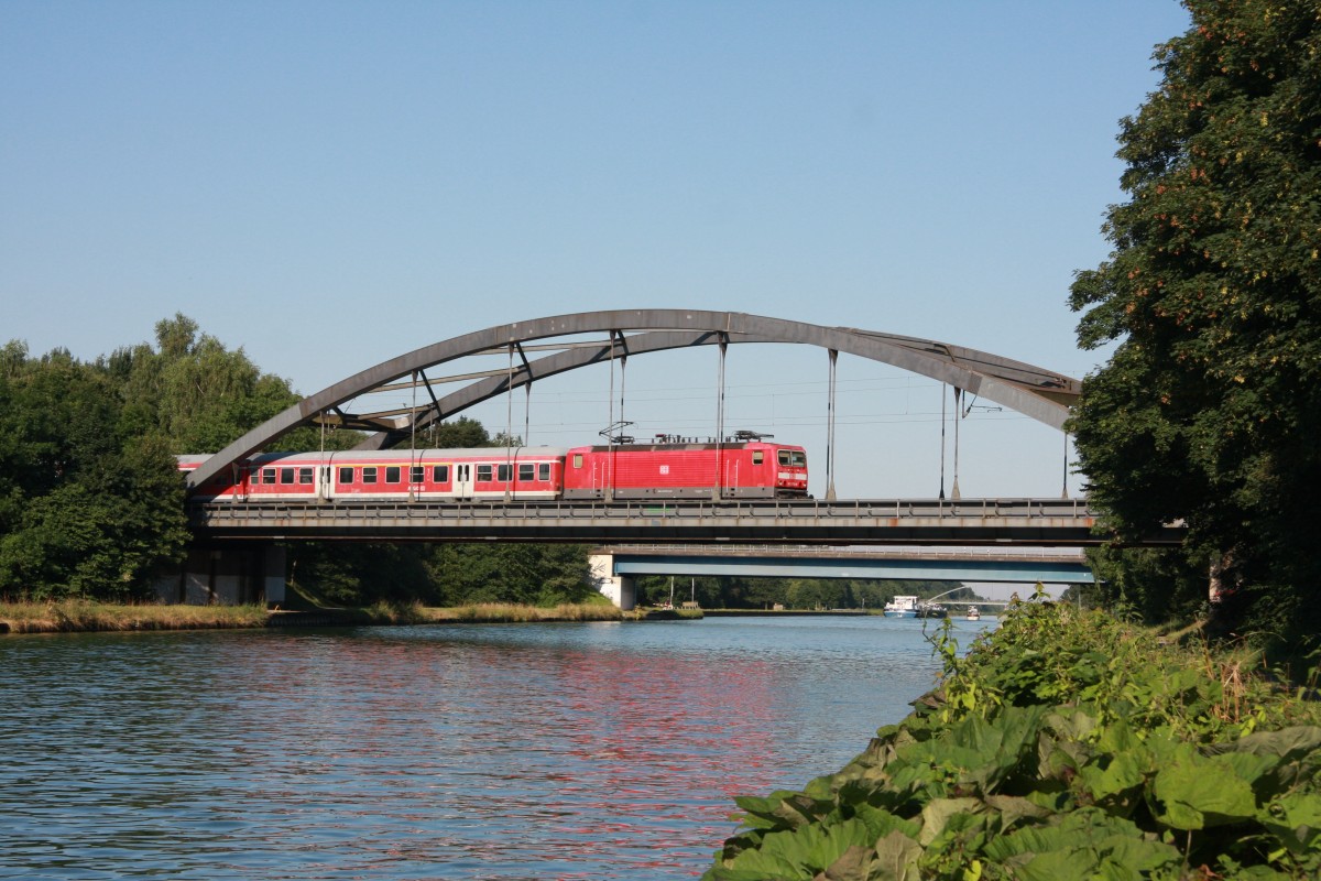 91 80 6143 175-8 D-DB mit RE 14845 Mittelandkanalbrücke 04.07.2014