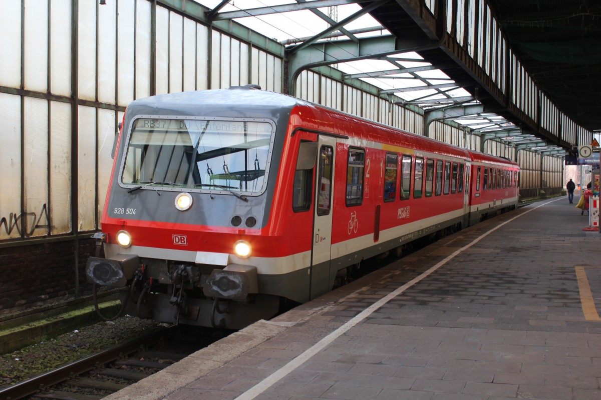 928/628 504 stand am 20.02.2014 abfahrbereit in Duisburg.