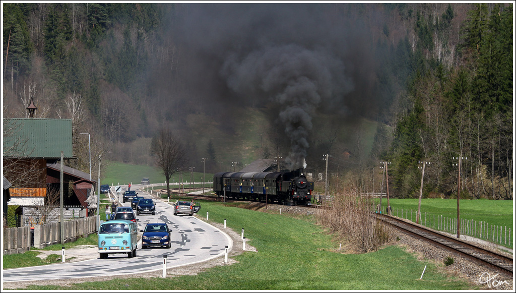 93.1420 auf der Fahrt zum  Radfrühling im Traisental  von St Pölten nach Markt St.Aegyd.
Thorhof 19.4.2015