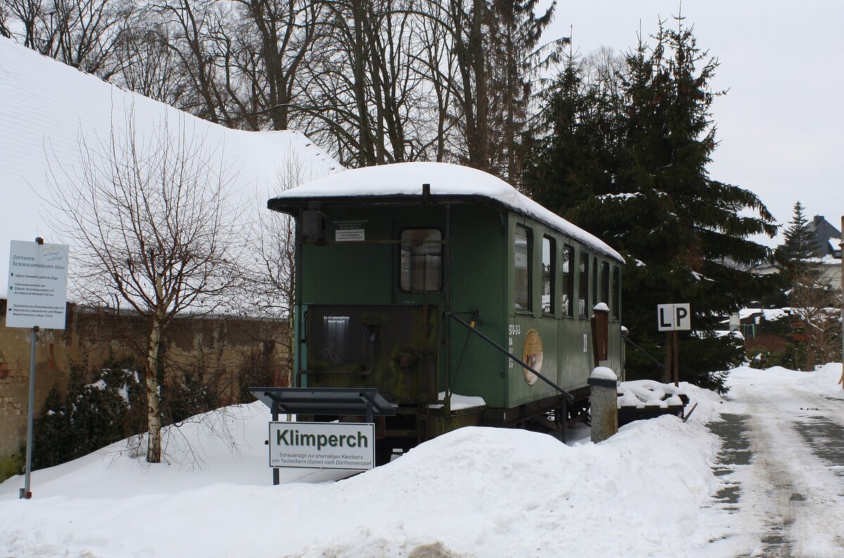 970-243 | Schauanlage zum   Klimperch   KBS 161b auf altem Streckenverlauf | Oppach | Februar 2021