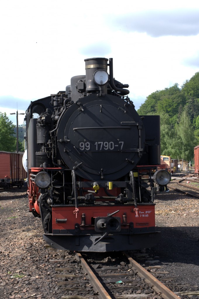 99 1790-7 abgestellt in Freital Hainsberg. 12.05.2014 09:59 Uhr.