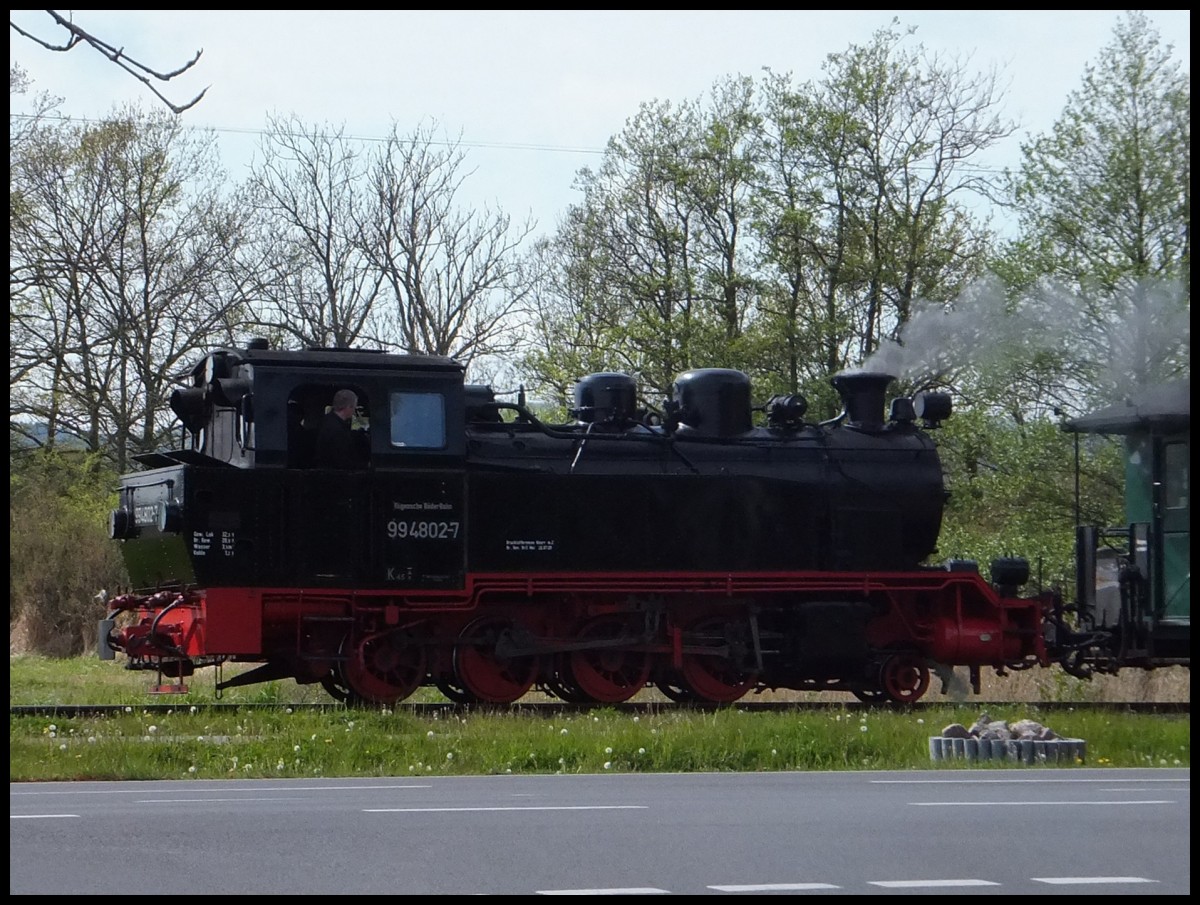 99 4802-7 der RüBB in Baabe am 07.05.2014