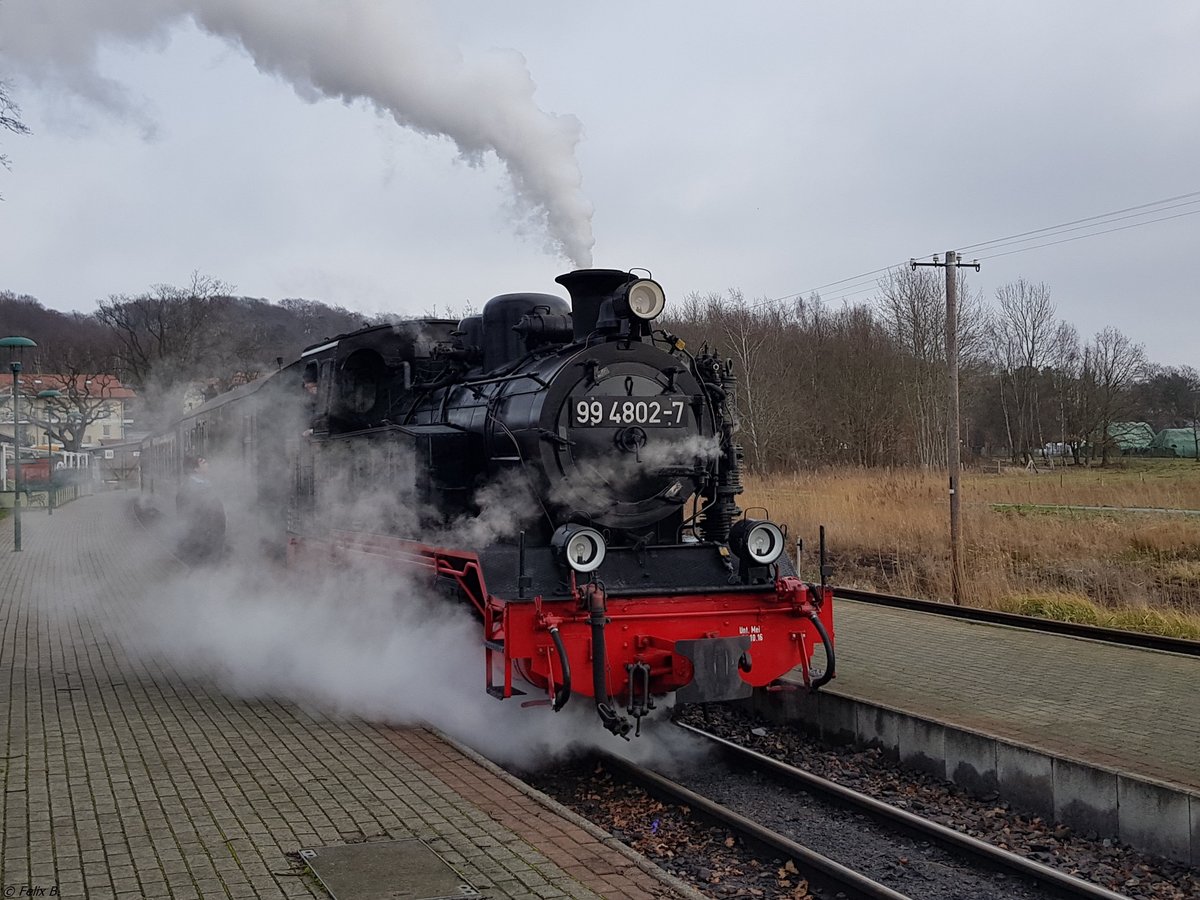 99 4802-7 der RüBB in Sellin am 19.01.2019