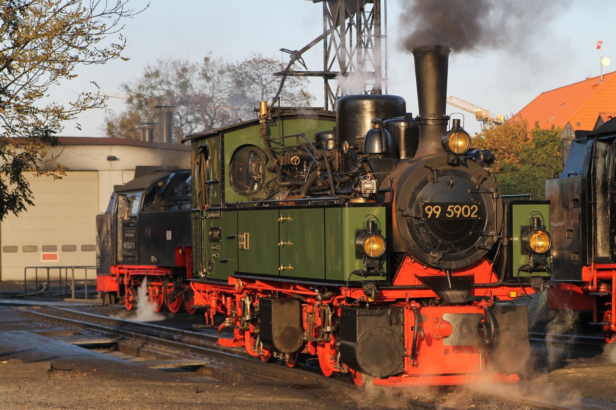 99 5902-4 (Baujahr: 1897) der Harzer Schmalspurbahn GmbH (HSB) auf Bahnhof Wernigerode am 4-10-2014.