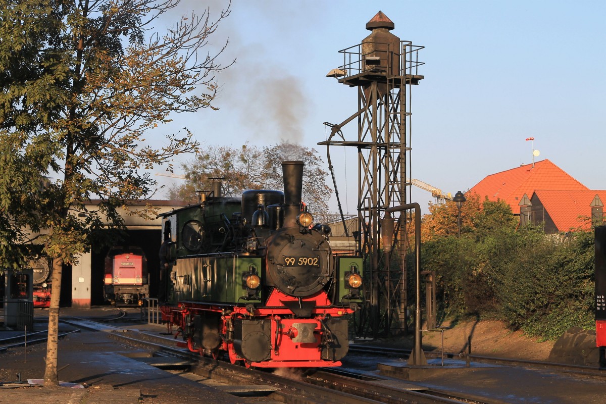 99 5902-4 (Baujahr: 1897) der Harzer Schmalspurbahn GmbH (HSB) auf Bahnhof Wernigerode am 3-10-2014.