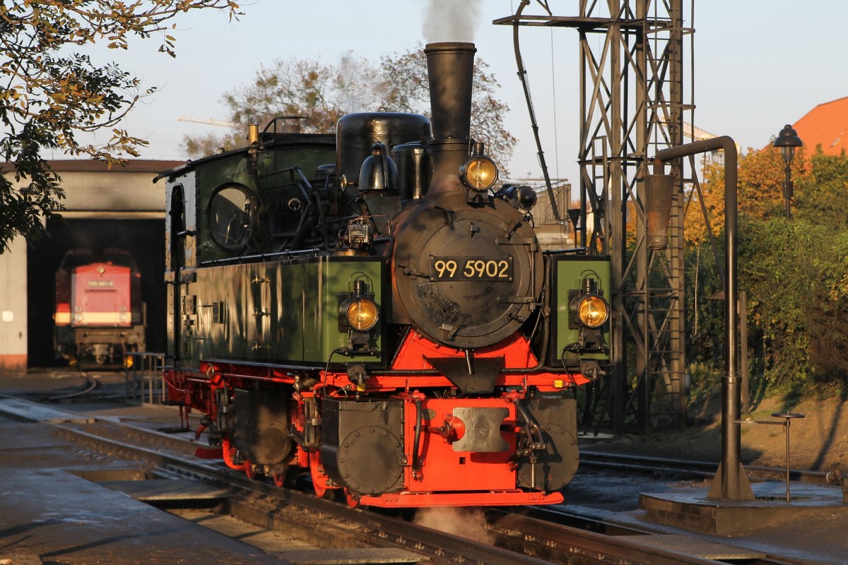 99 5902-4 (Baujahr: 1897) der Harzer Schmalspurbahn GmbH (HSB) auf Bahnhof Wernigerode am 3-10-2014.