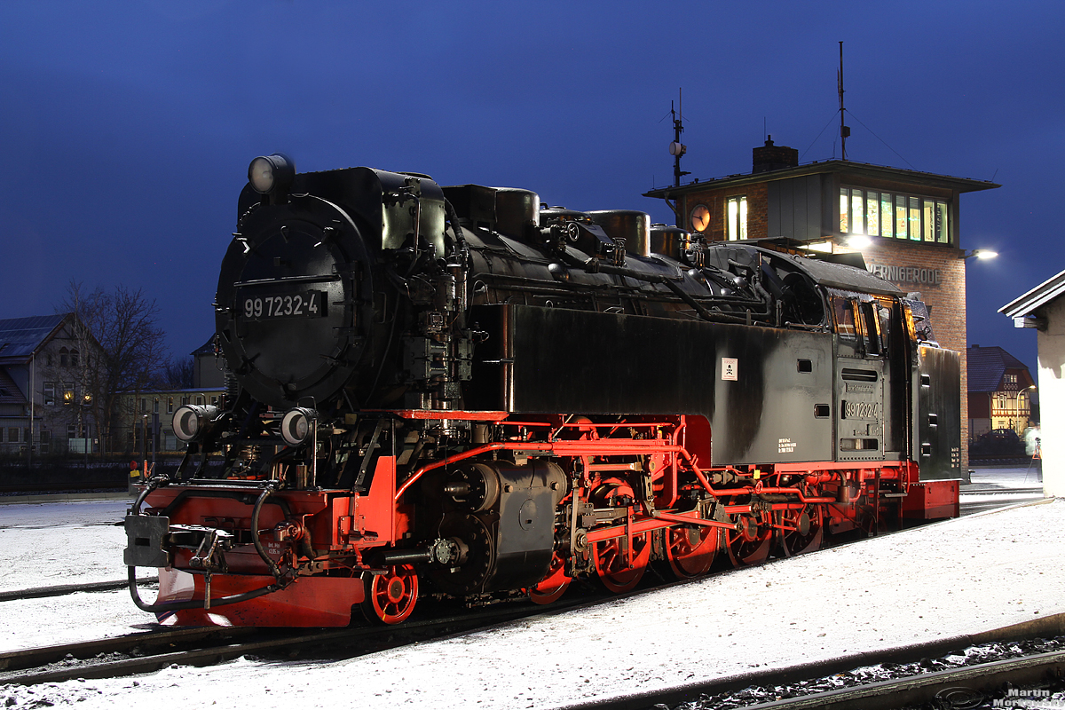 99 7232 der HSB in Wernigerode am 16.12.2018