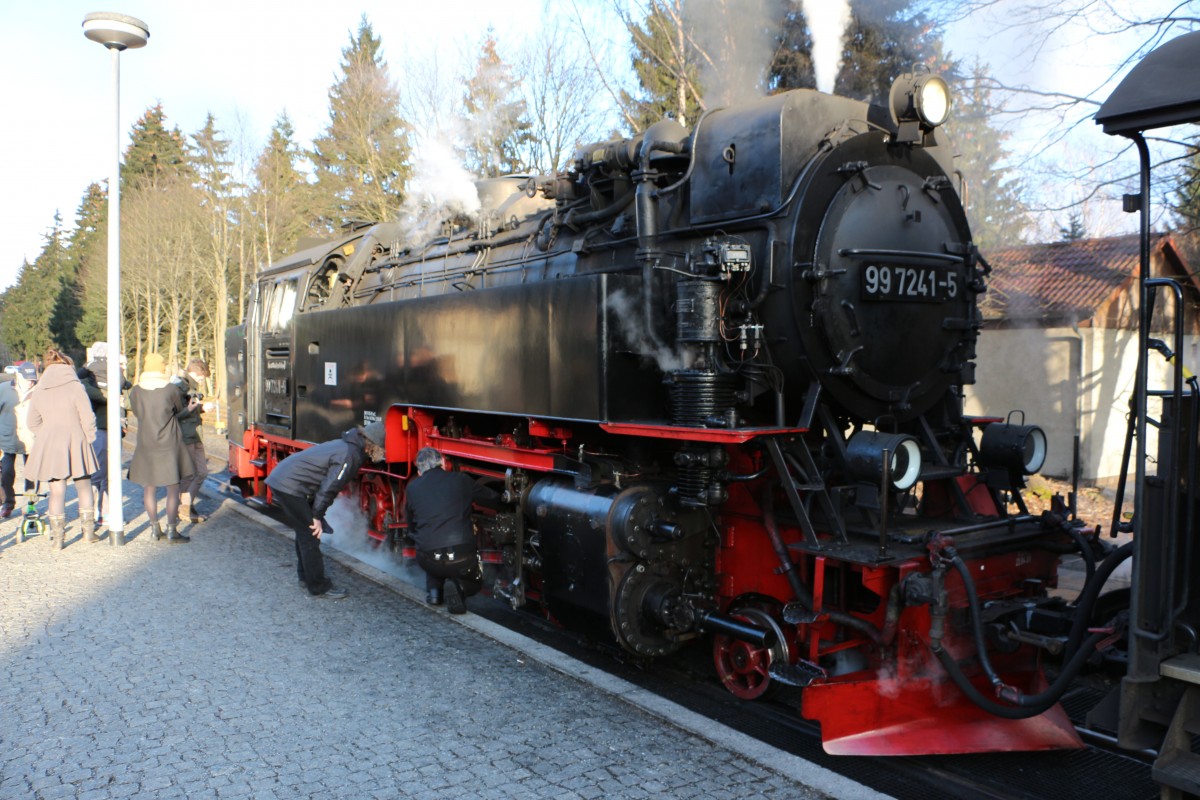 99 7241 5 im Bahnhof von Drei Annen Hohne am 21.03.2015