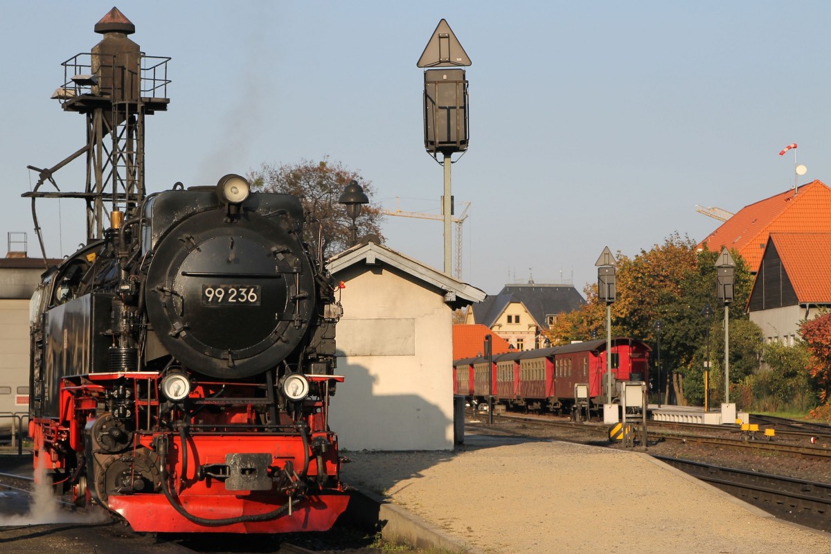 99 7247-2 (Baujahr: 1957) der Harzer Schmalspurbahn GmbH (HSB) auf Bahnhof Wernigerode am 4-10-2014.