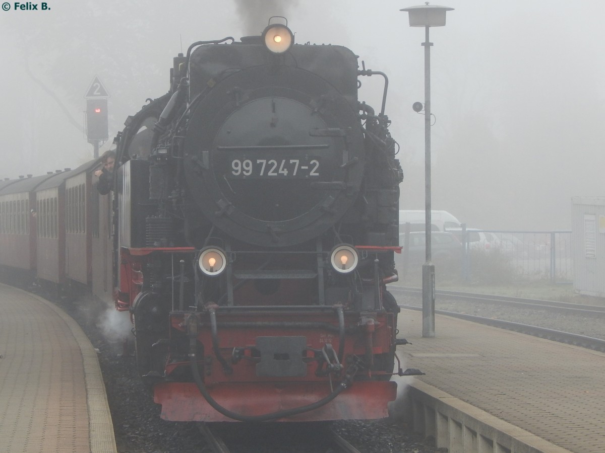 99 7247-2 der HSB in Wernigerode am 28.10.2015