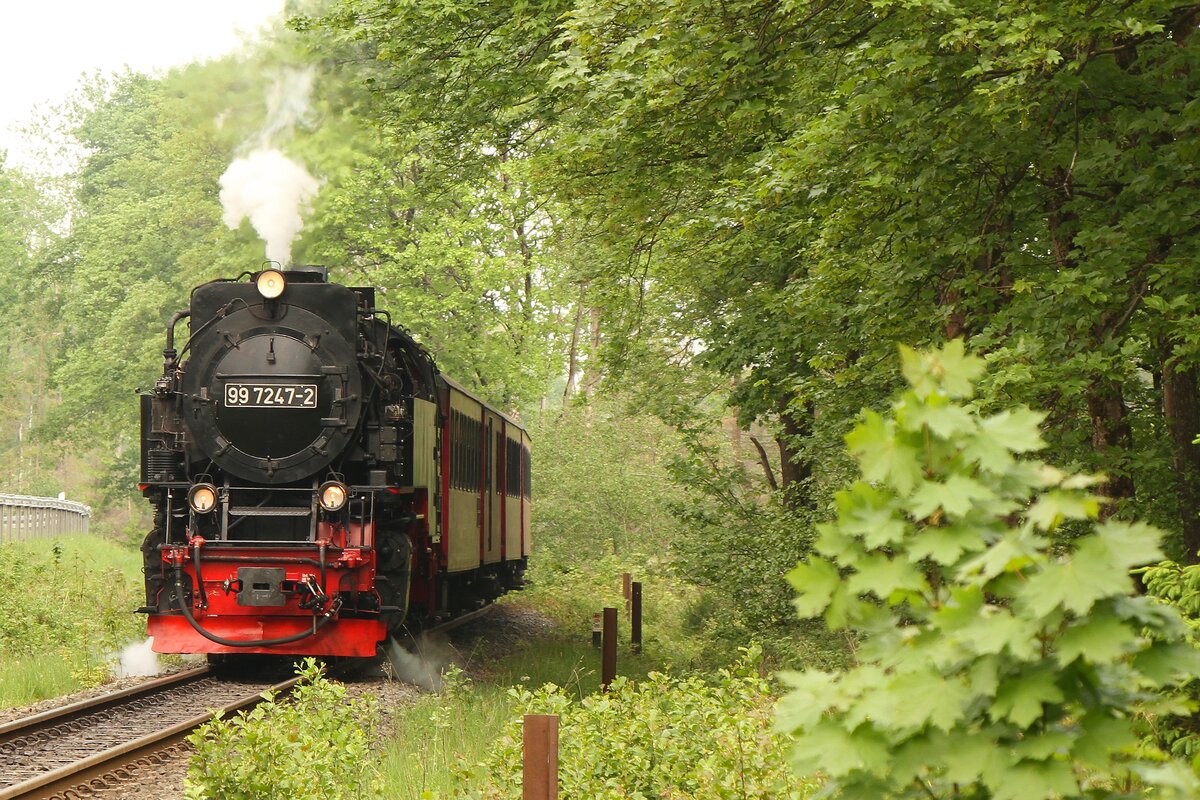 99 7247 bei der Ankunft am 20.05.2022 in Drei Annen Hohne