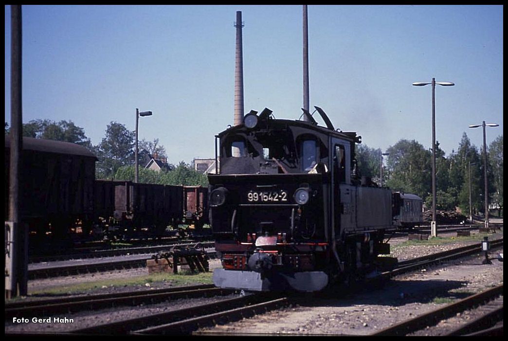 991542 am 3.5.1990 im Bahnhof Mügeln.