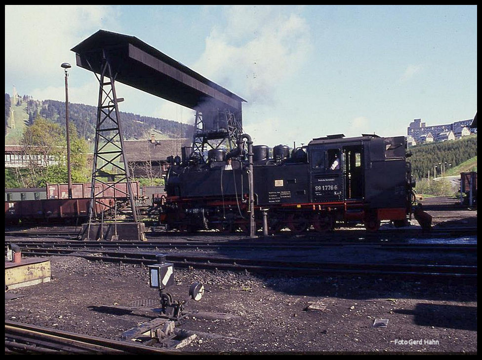 991776 am 6.6.1991 im BW des Bergbahnhof Oberwiesenthal.