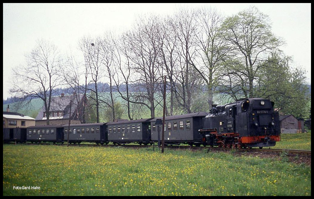 991776 erreicht hier talwärts fahrend am 6.6.1991 um 12.26 Uhr den Ortsrand von Neudorf.