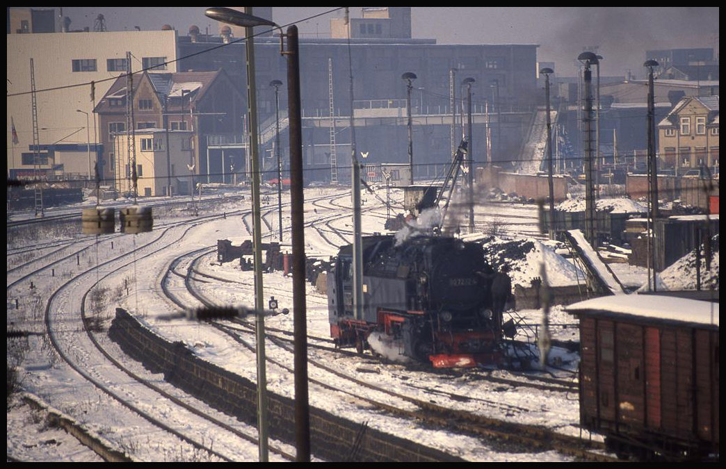 997232 im BW Nordhausen der HSB am 18.2.1993.
