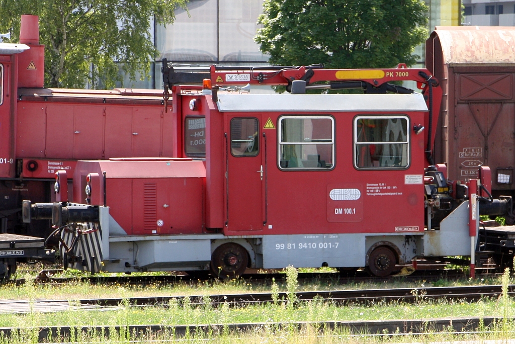 A-GKB 99 81 9410 001-7 DM 100.1 am 18.August 2025 in der GKB-Werkstatt Graz Köflacherbahnhof.