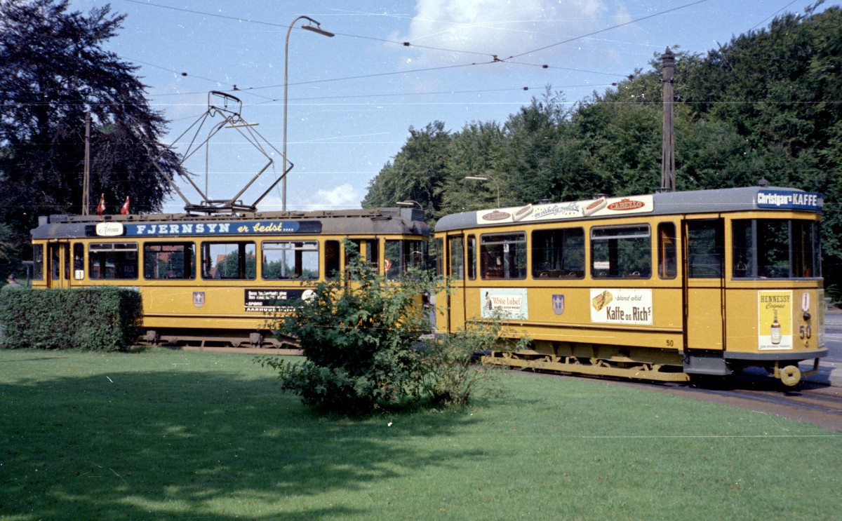 Aarhus Århus Sporveje SL 1 (Bw 50) Marienlund am 9. September 1967. - Scan von einem Farbnegativ. Film: Kodacolor X. Kamera: Konica EE-matic.