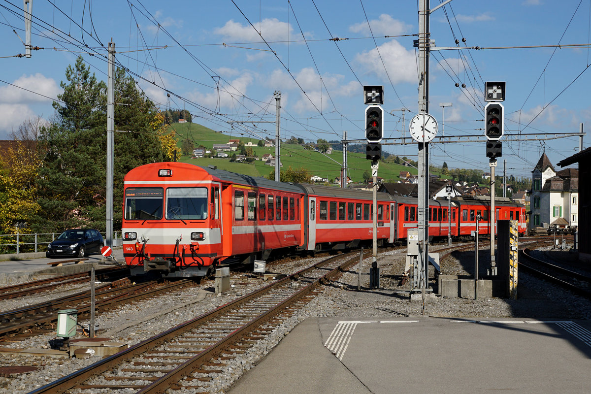 AB: Impressionen von der Appenzeller-Bahn vom 12. Oktober 2017.
Foto: Walter Ruetsch