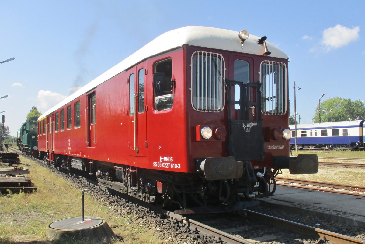 ABb 610 steht am sonnigen 9 September 2018 ins Budapester Eisenbahnmuseumspark.