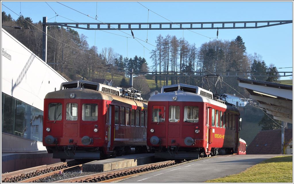 ABDeh 2/4 24 und 23 in Heiden. (28.12.2015)