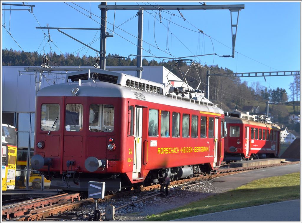 ABDeh 2/4 24 und 23 in Heiden. (28.12.2015)