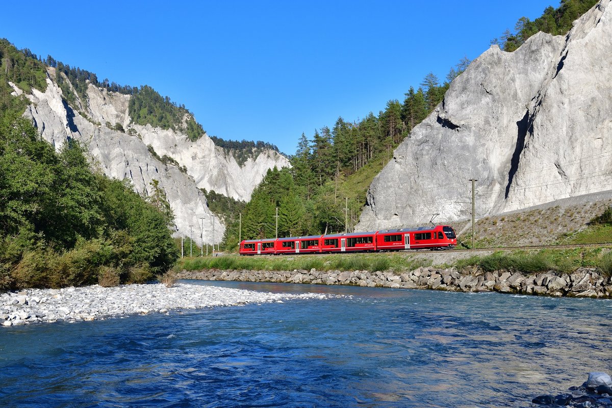 ABe 4/16 3111 am 09.09.2020 bei Versam.