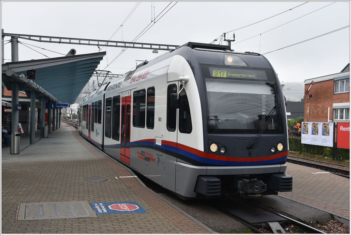 ABe 4/8 5013 in Bremgarten. (01.09.2017)