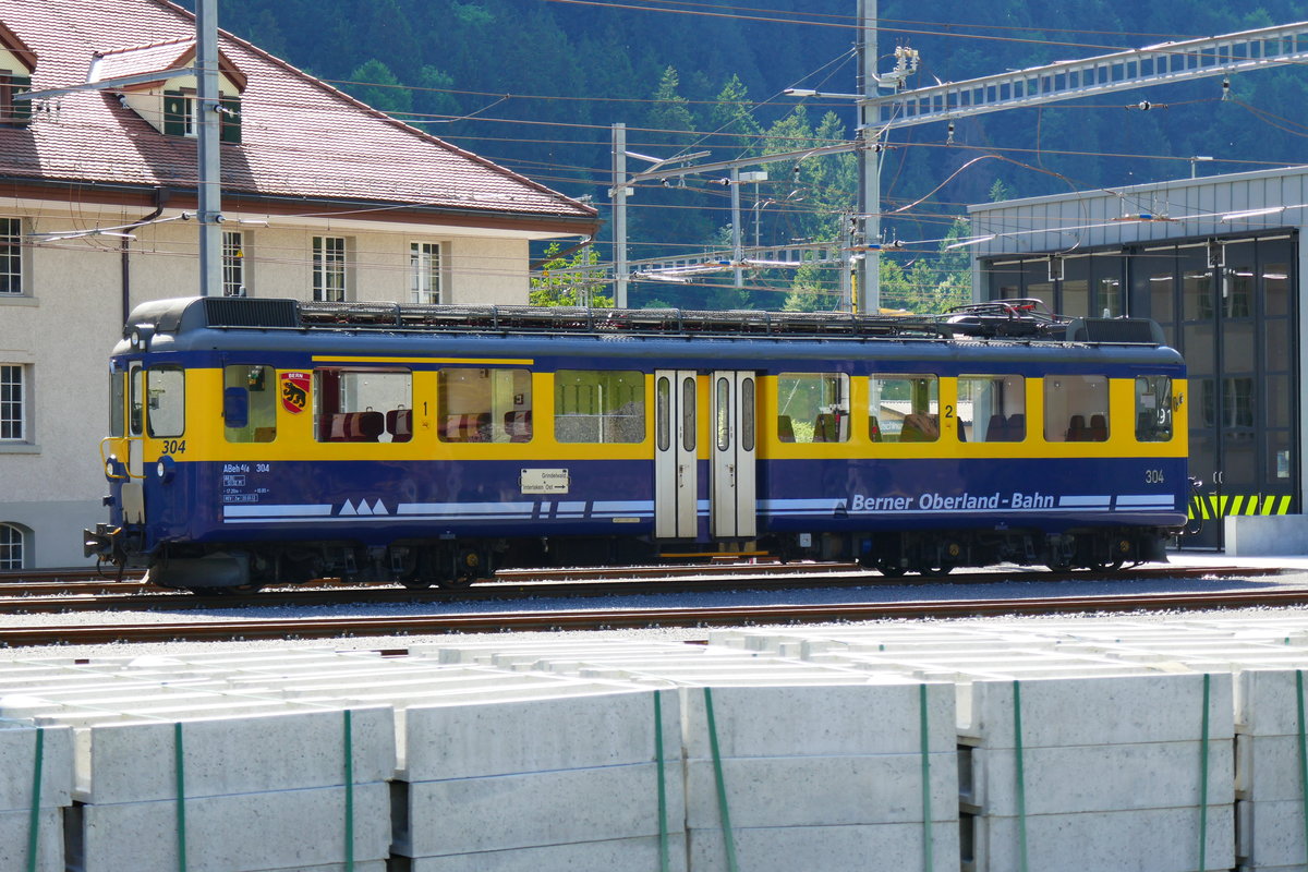 ABeh 4/4 I 304  Bern  am 25.5.17 vor der BOB Werkstatt Zweilütschinen abgestellt.