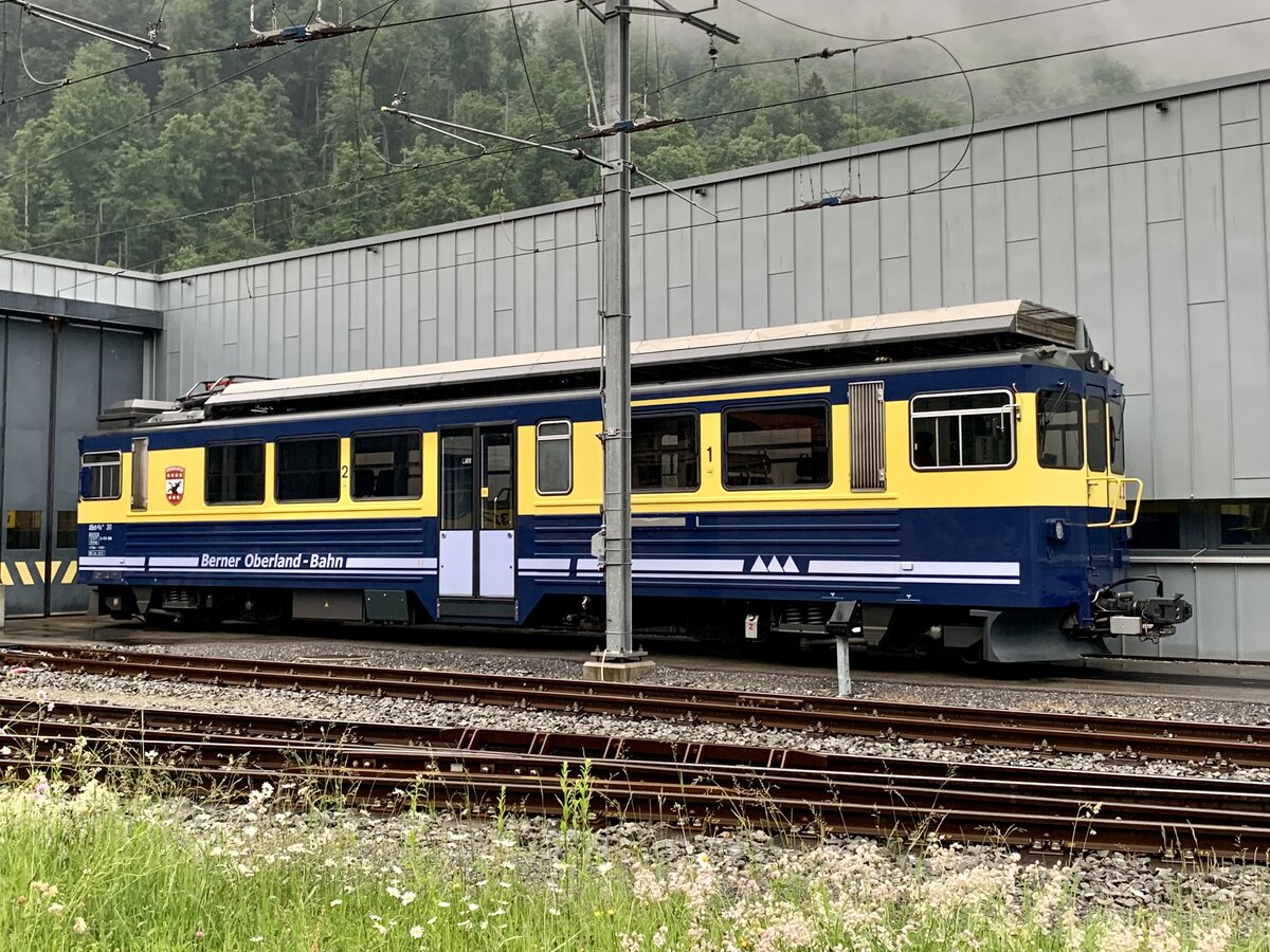 ABeh 4/4 II  Grindelwald  der BOB am 31.5.22 beim Depot in Zweilütschinen abgestellt.