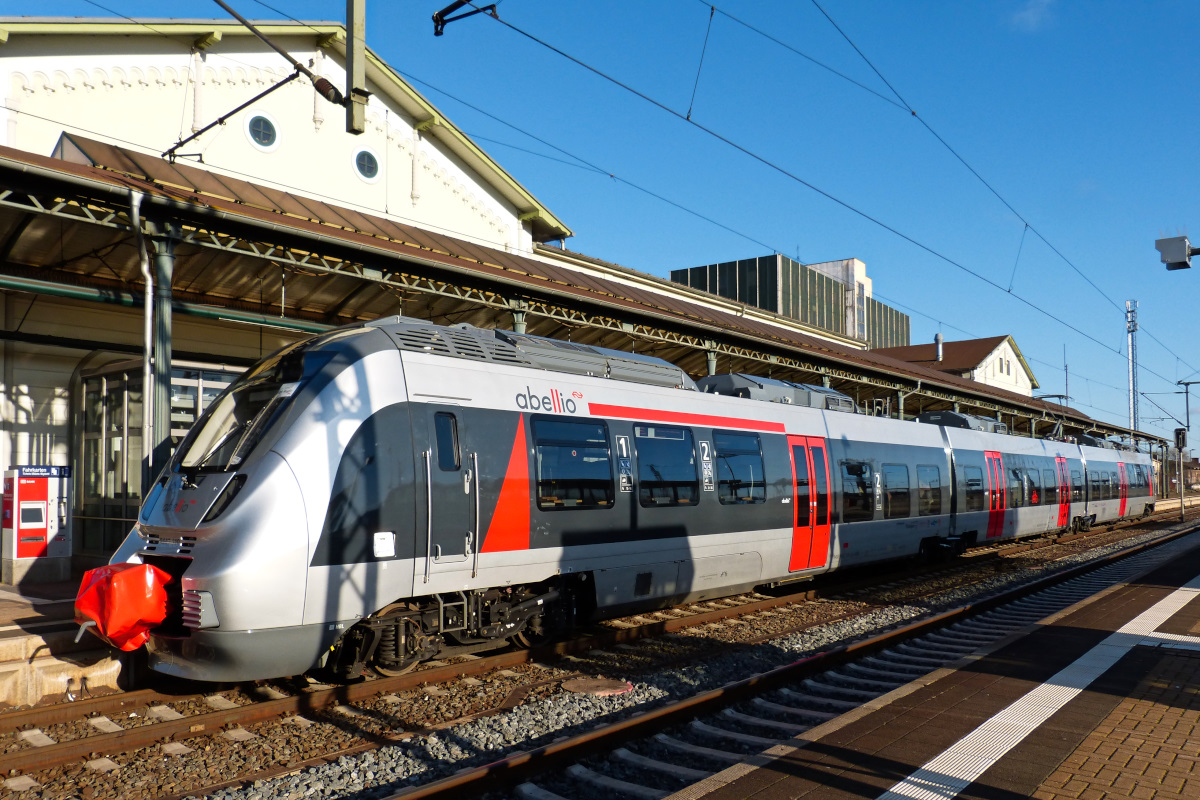 Abellio 442 119 Bahnhof Nordhausen 27.1.2015