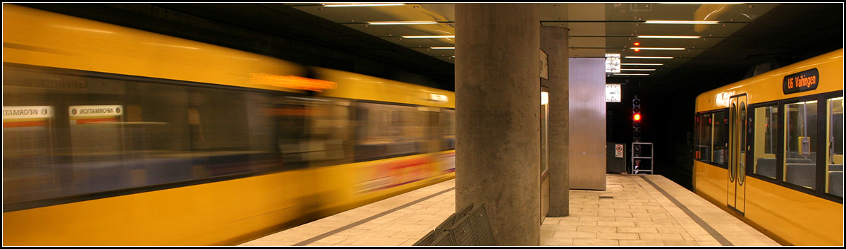 Abfahrt - 

Endhaltestelle der Linie U6 in Gerlingen, 

2007 (M)