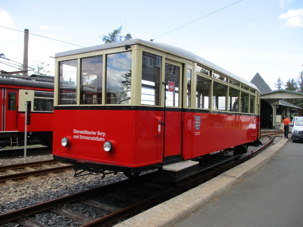 Abgestellter Beiwagen,am 27.Mai 2020,in der Bergstation Lichtenhain.