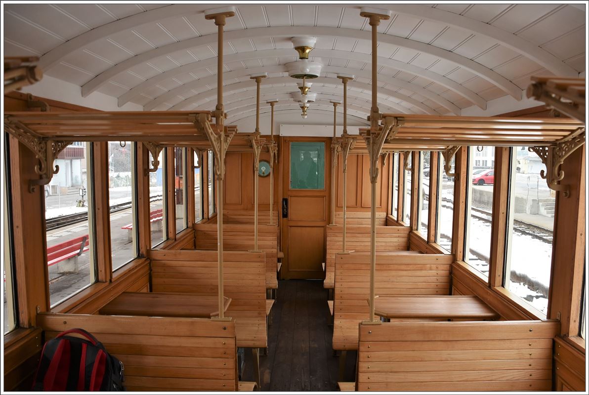 Abschiedsfahrt mit dem  Föfi  (5) über die Ruckhalde nach St.Gallen. Innenansicht B119. (13.11.2016)