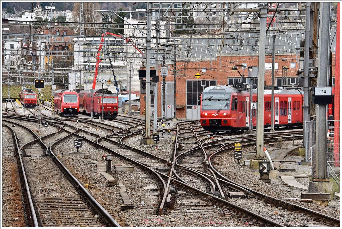 Abstellanlage und Depot der SZU in Zürich Giesshübel. (01.03.2017)