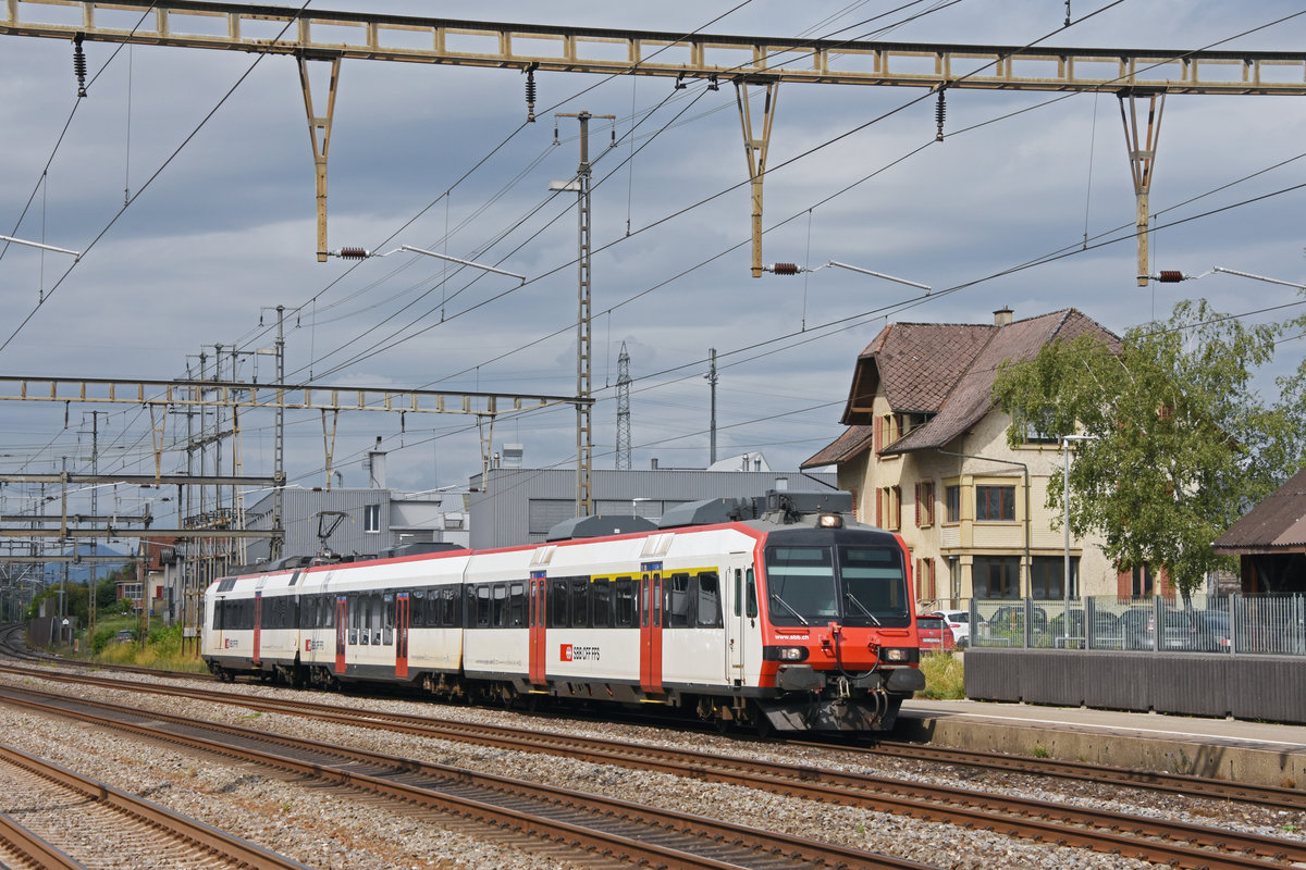 ABt NPZ Domino 50 85 39-43 882-2, auf der S23 fährt beim Bahnhof Rupperswil ein. Die Aufnahme stammt vom 31.07.2019.
