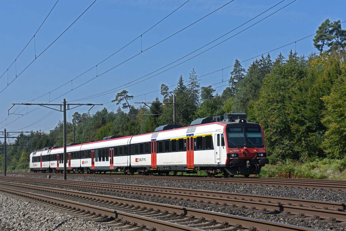 ABt NPZ Domino 50 85 39-43 911-9, auf der S29, fährt Richtung Bahnhof Rupperswil. Die Aufnahme stammt vom 14.09.2020.