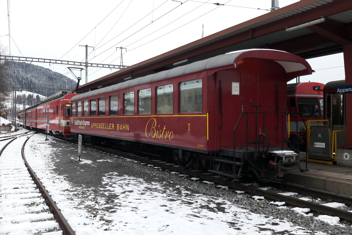 ADVENTSFAHRT
AB Appenzeller Bahn:
Impressionen vom ersten Adventssonntag den 3. Dezember 2017.
Foto: Walter Ruetsch