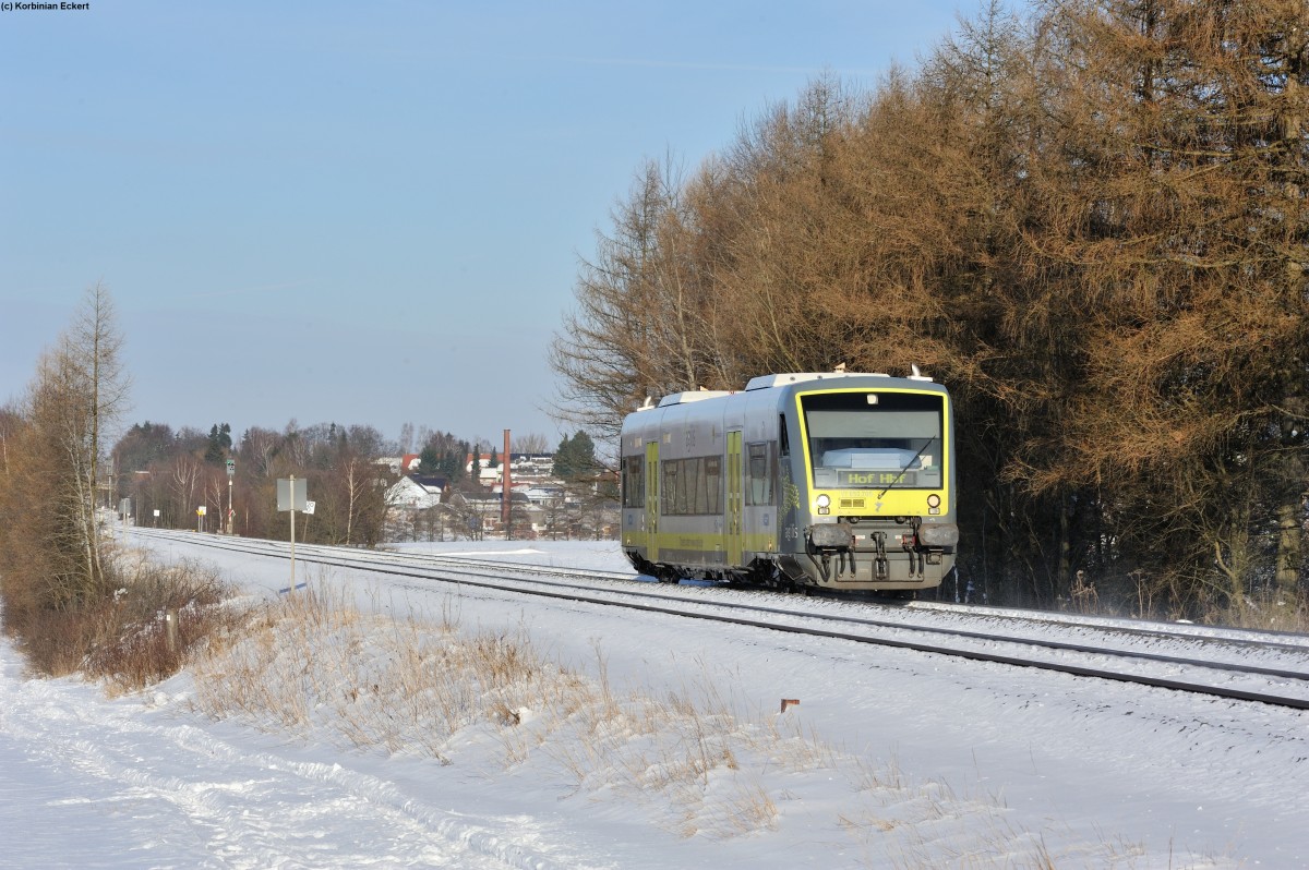 Ag 84557 mit von Bayreuth nach Hof Hbf bei Waldershof, 07.02.2015