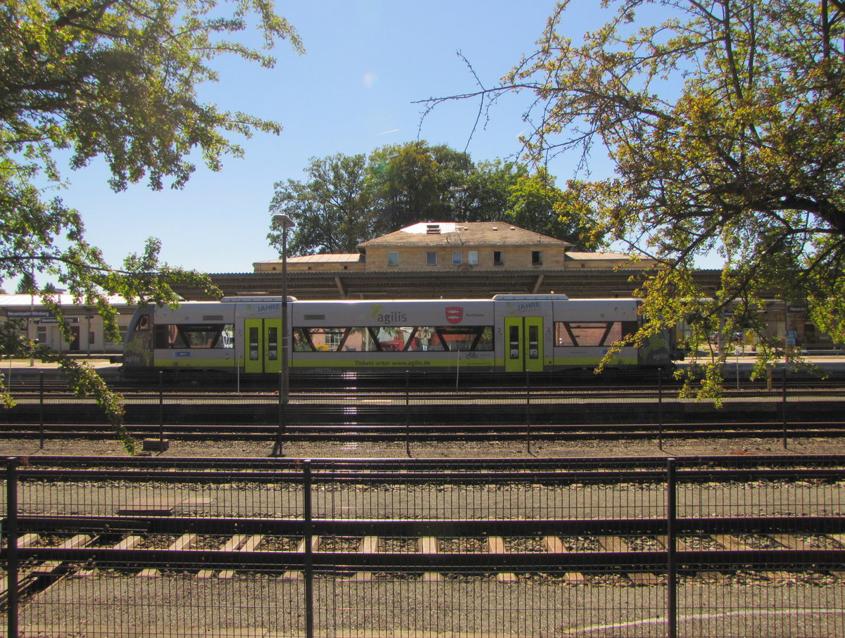 agilis 650 734 als ag 84568 von Hof Hbf nach Bad Rodach, am 31.08.2016 in Neuenmarkt-Wirsberg. 