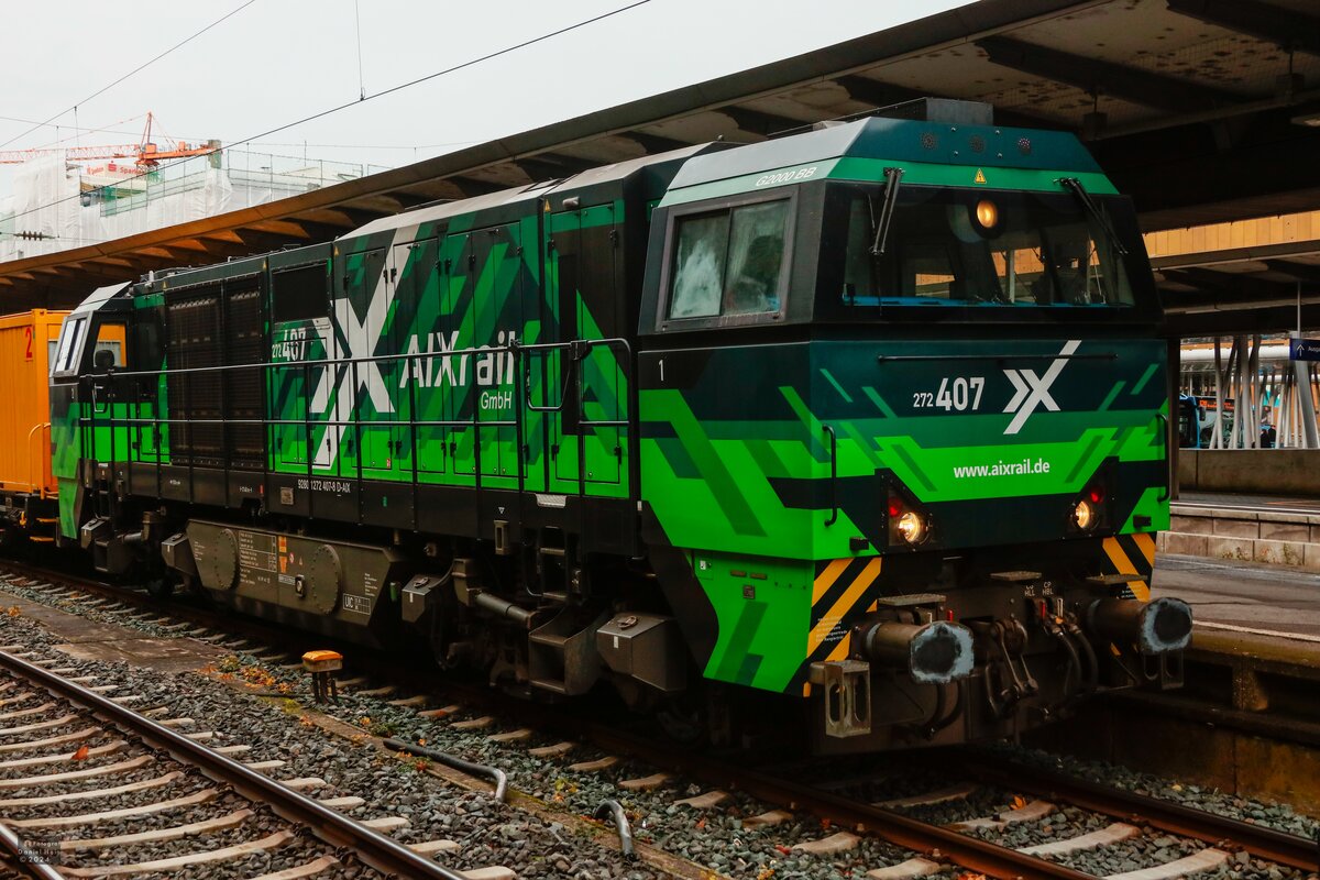 AIXrail 272 407 in Wuppertal Hbf, November 2024.