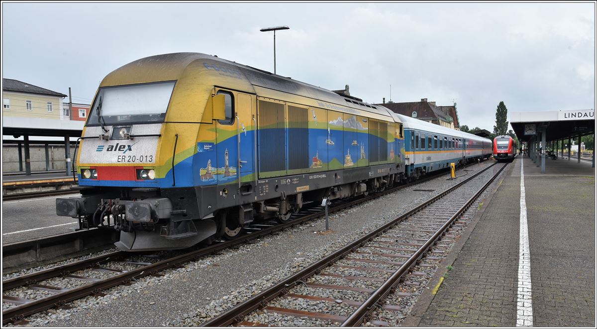 ALEX RB92043 mit ER20-013 im Bodenseedesign in Lindau Hbf. (05.07.2018)