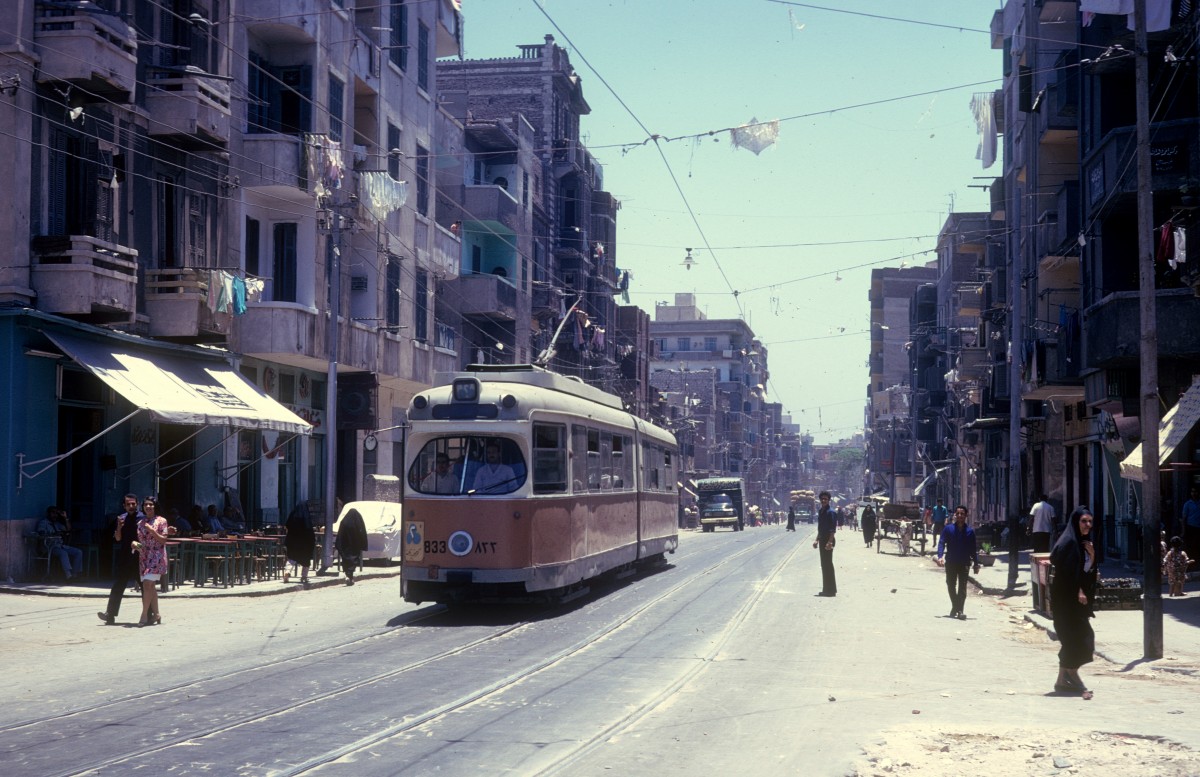Alexandria SL 2 (DÜWAG-GT6 833, ex-Kopenhagen KS 833) am 11. Juni 1974.