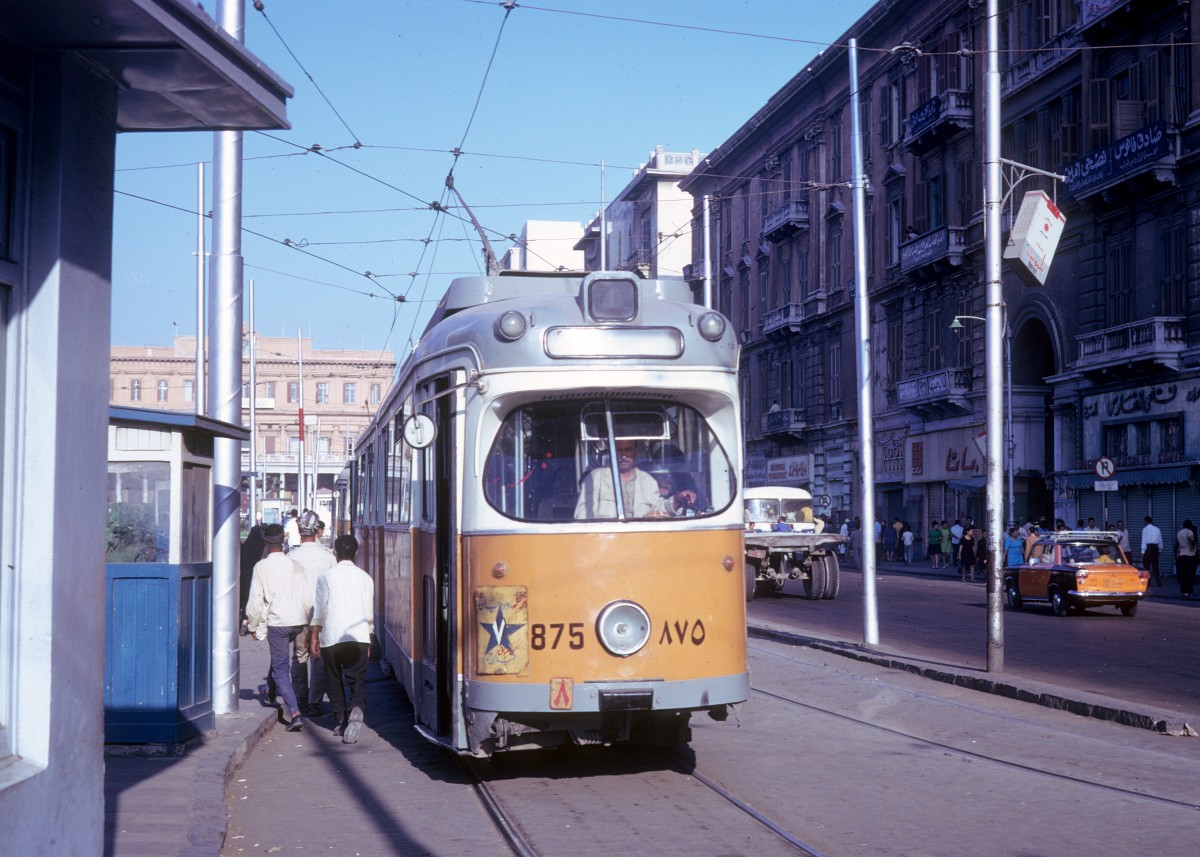 Alexandria SL 7 (DÜWAG-GT6 875, ex-Københavns Sporveje 875) am 9. Juni 1974.