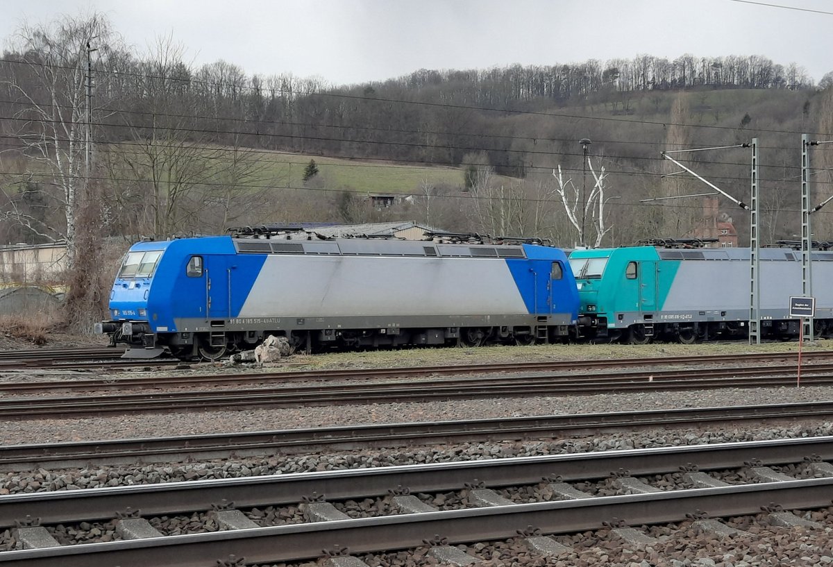 Alpha Trains 185 515-4 am 19.03.2021 in Eisenach.