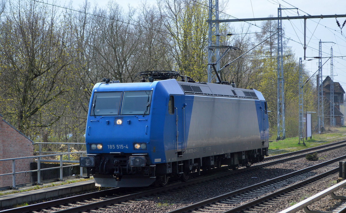 Alpha Trains  185 515-4  [NVR-Nummer: 91 80 6185 515-4 D-ATLU], aktueller Mieter? am 19.04.21 Berlin Buch Richtung Nordosten.
