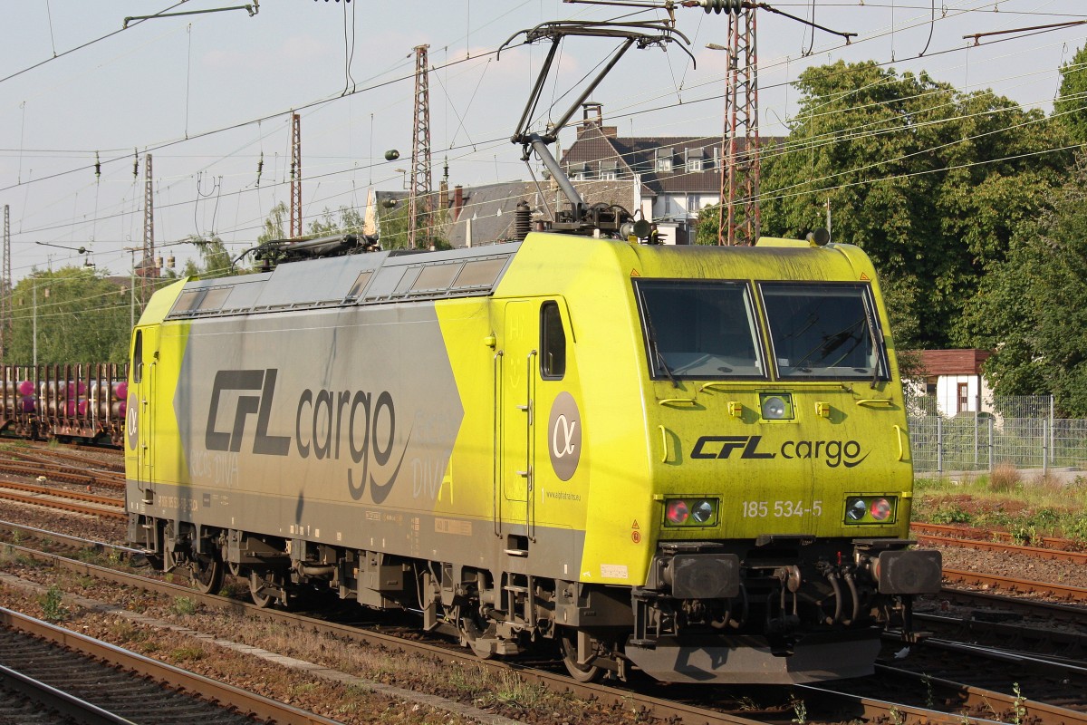 AlphaTrains/CFL Cargo 185 534 am 27.5.13 als Tfzf in D�sseldorf-Rath.
