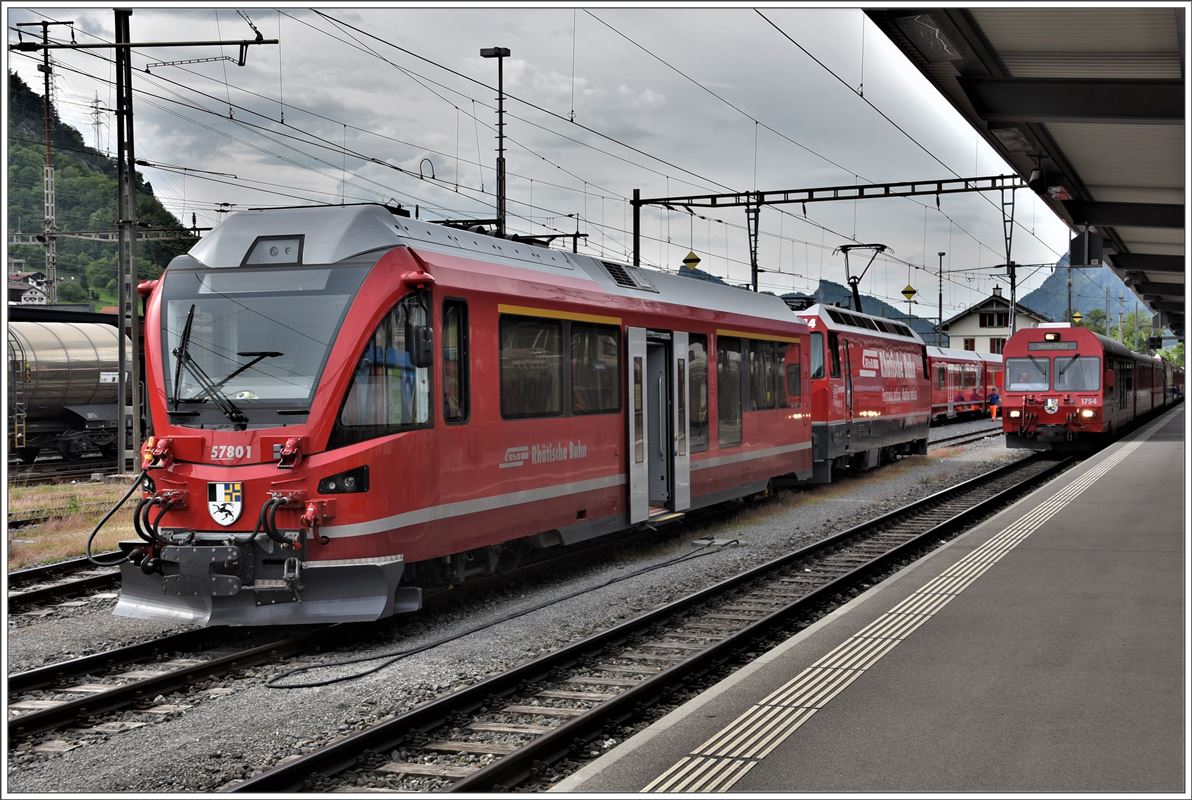 Alvra Steuerwagen 57801 in Landquart. (18.05.2017)