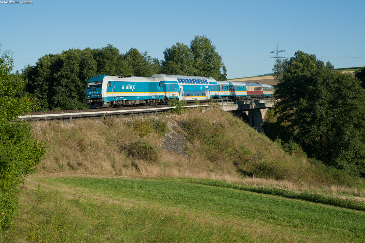 ALX84110 von München Hbf nach Hof Hbf bei Fattigau, 31.08.2016